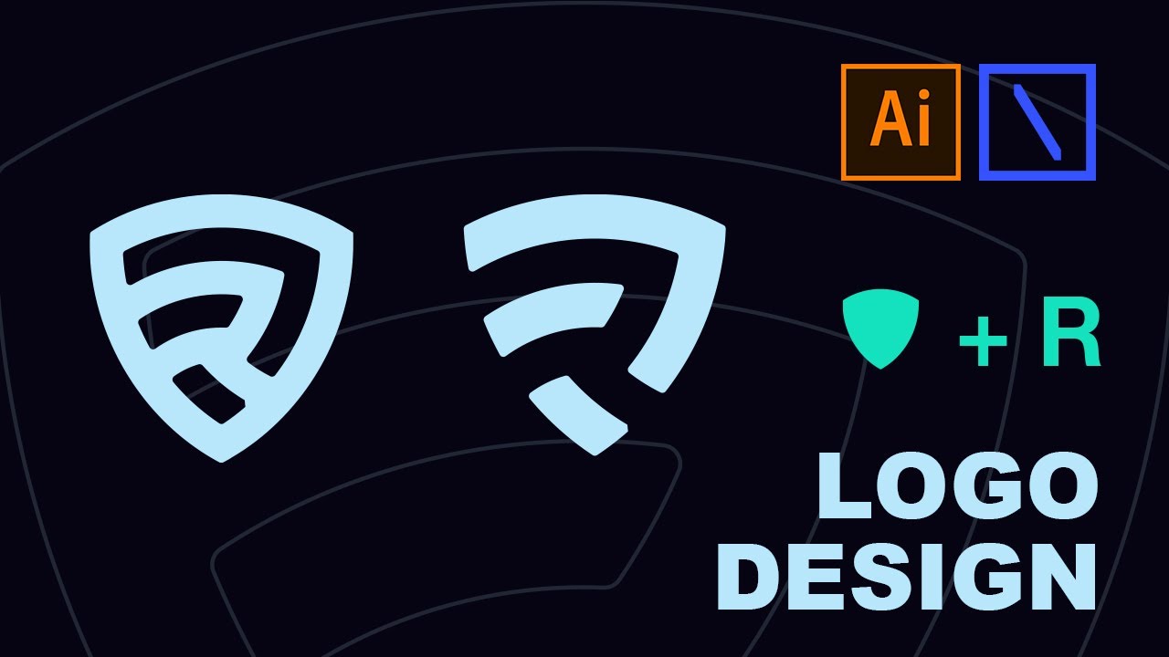 Shield + R Logo Design | Adobe Illustrator Tutorial