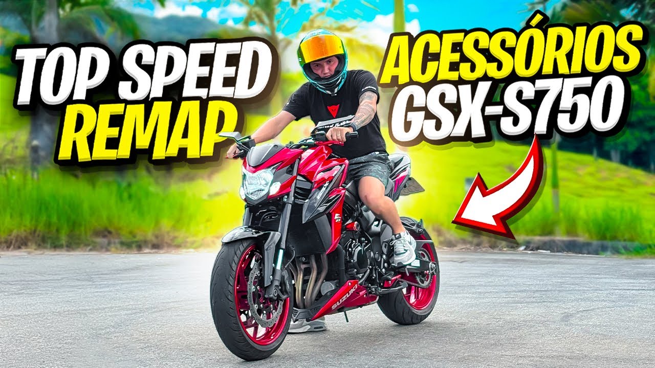 DETALHES da Gsx-s750 e TOP SPEED com REMAP