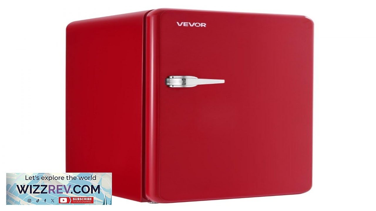 VEVOR Mini Fridge 3.2 Cu.Ft Single Door Compact Refrigerator with Adjustable Temperature