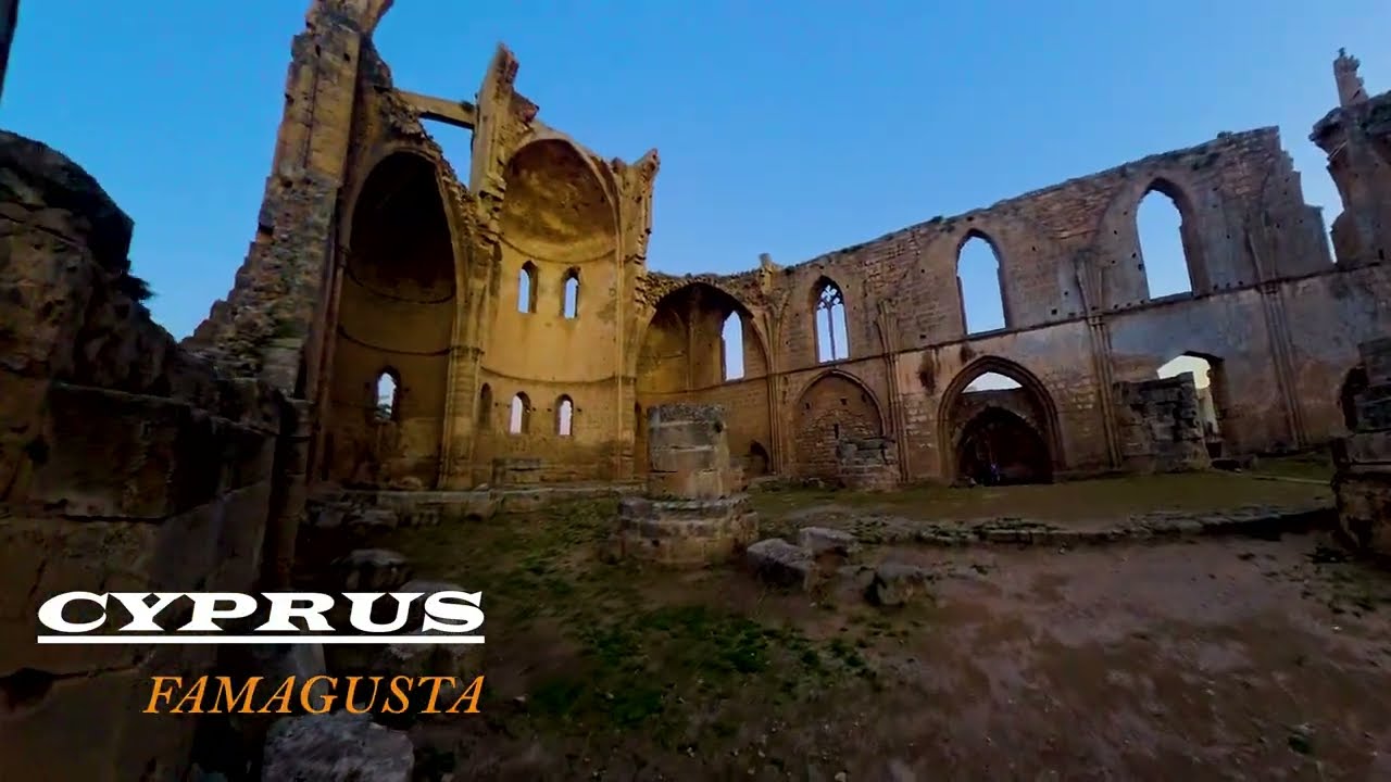 Cyprus 🇨🇾Famagusta  walking tour, Church of ST. George of The Greek 4K Video