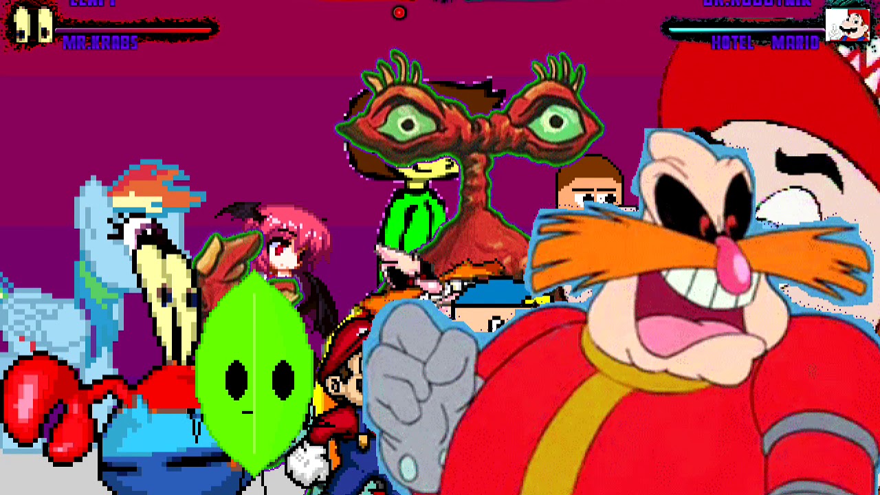 Mugen Request Leafy,Mr Krabs,Mario,Youtube Poop Dr Robonik vs Dr Robotnik,Hotel Mario,Caillou,Moar