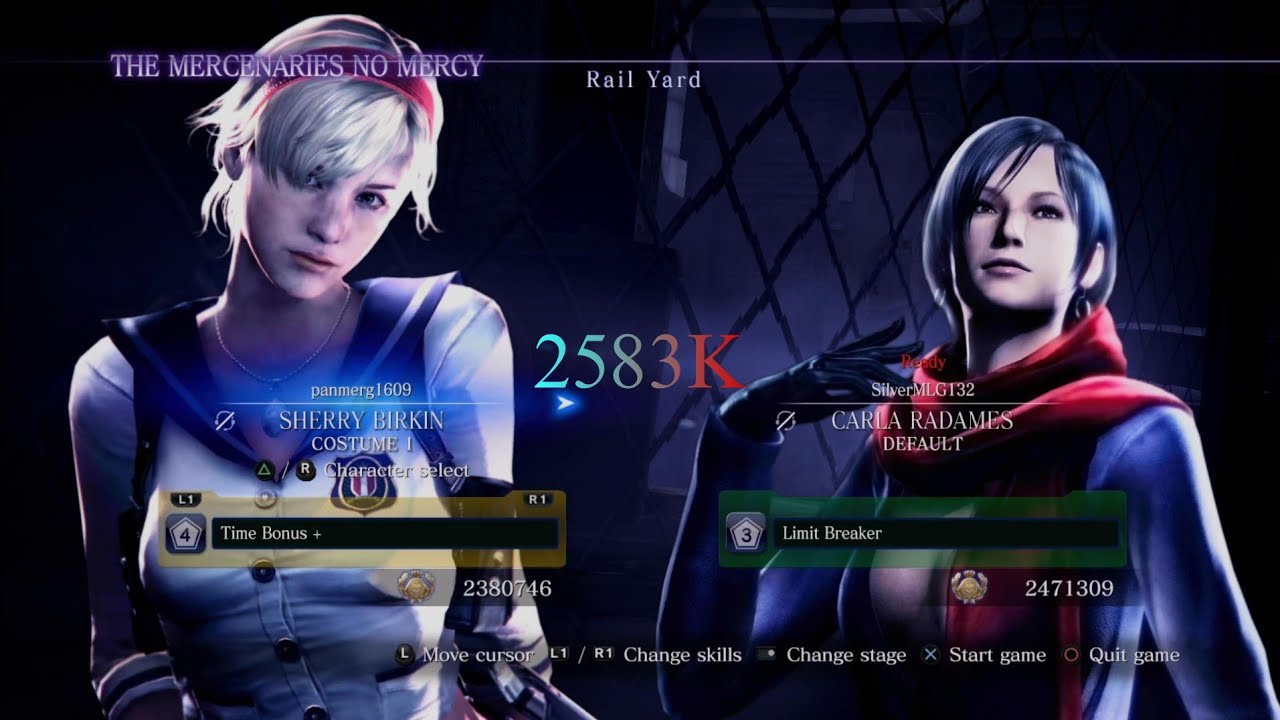 Resident Evil 6 The Mercenaries NM PS5 Sherry & Carla Rail Yard full combo