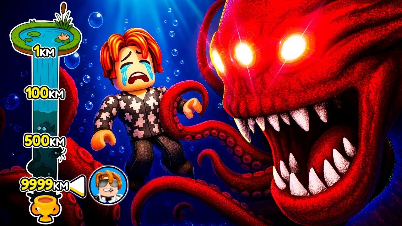 TENHO QUE EVOLUIR PARA CHEGAR NAS PROFUNDEZAS DO OCEANO NO ROBLOX (Me Arrependi? 😭😭😭)