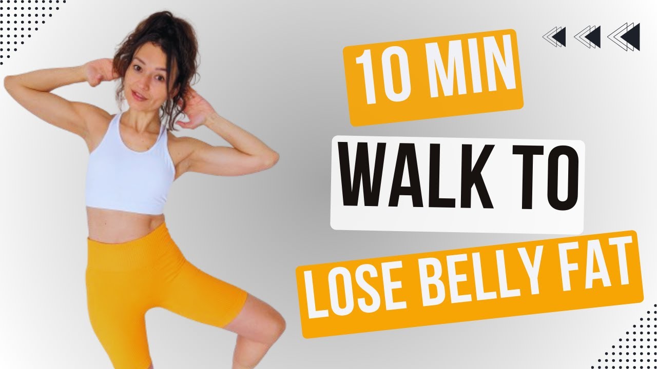 10 MIN LOSE BELLY FAT - Exercise to Get Rid of Belly Fat - Walk at Home Workout