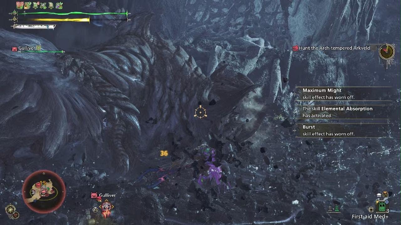 Monster Hunter Wilds - Arch Tempered Arkveld - solo - Lance - cartless - 22:00:92