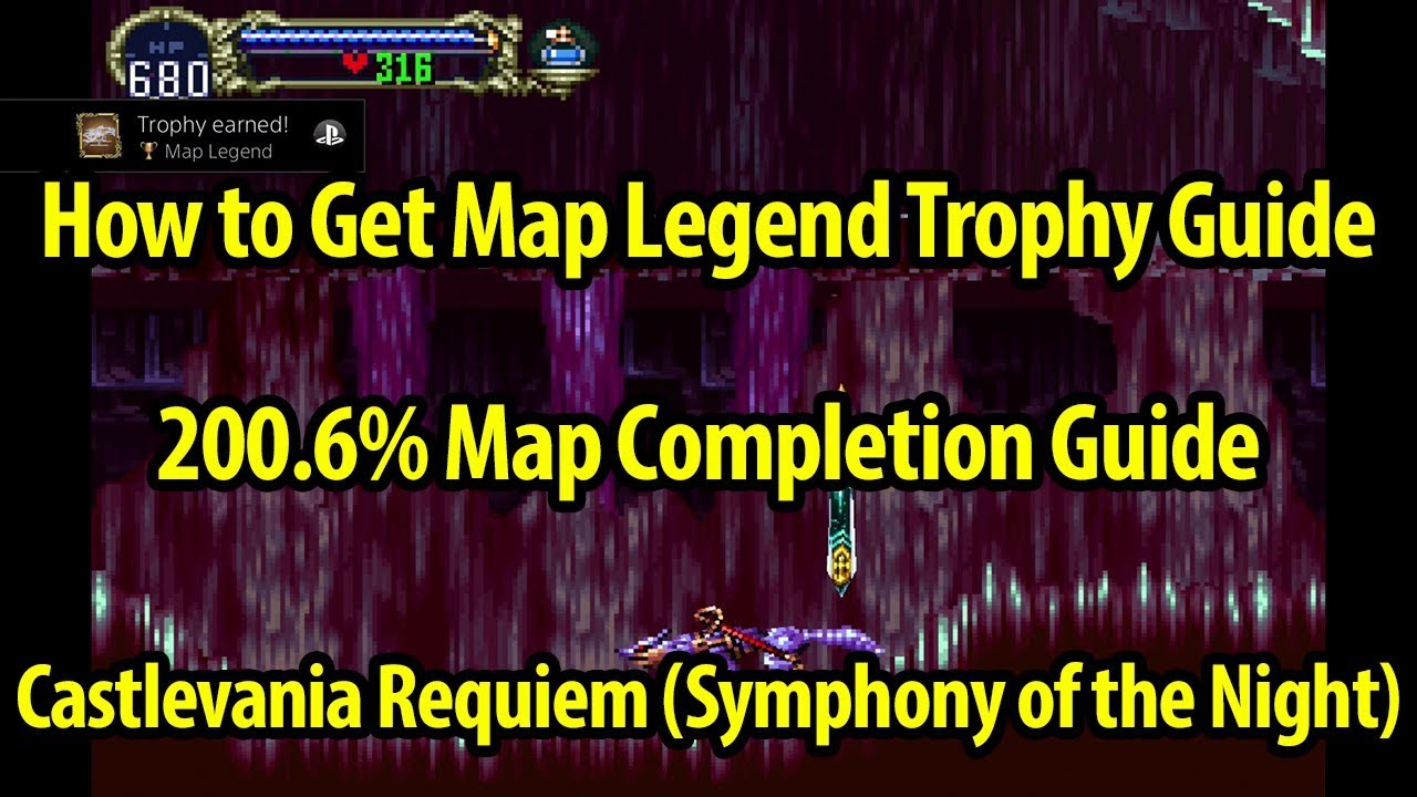 Руководство по получению трофея «Легенда карты» — Карта 200,6% — Castlevania Symphony of the Nigh...