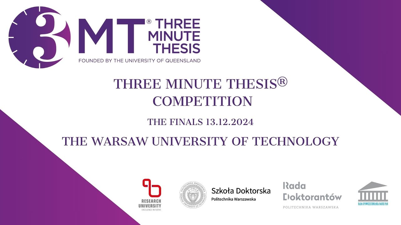 The Finals of the 3MT&reg; Competition | Warsaw University of Technology