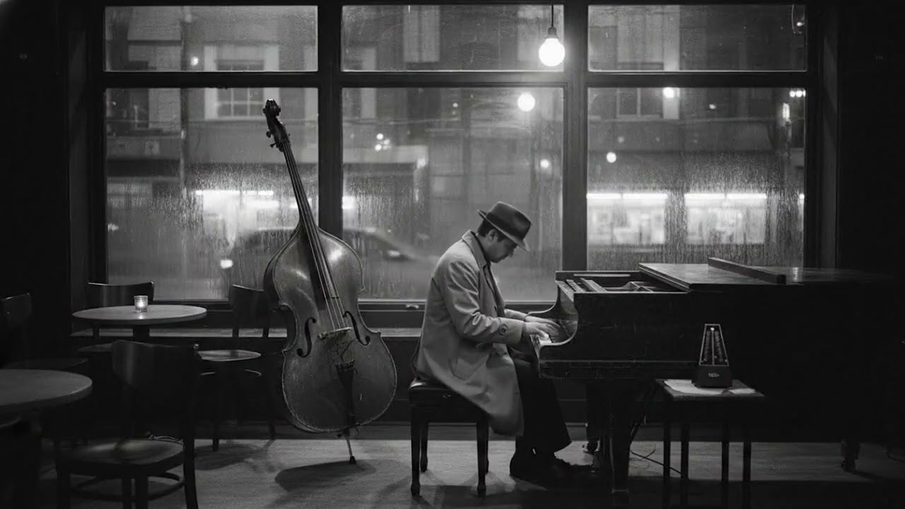 Late Night Jazz in a Rainy Cafe 🎷 Chill Piano & Upbeat Swing 2+ Hours