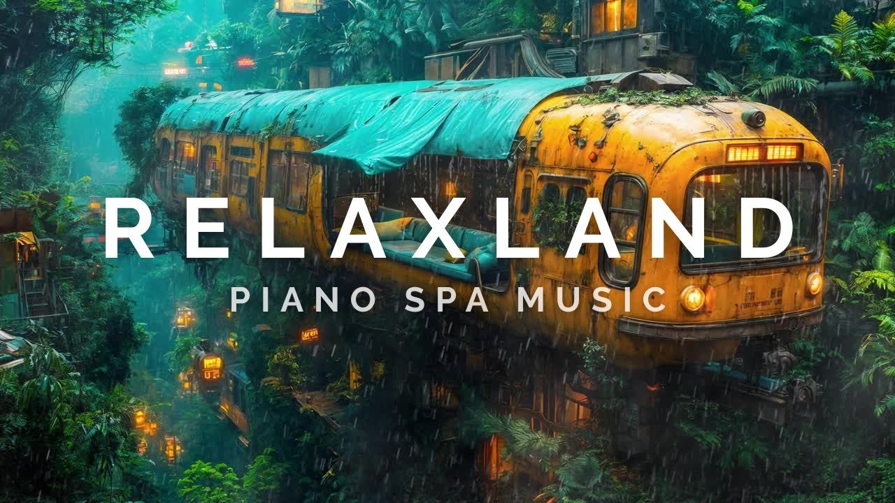 3HR NSDR Piano Spa Music & Rainy Forest ASMR for Deep Neural Recovery Stress Flush Healing Calm
