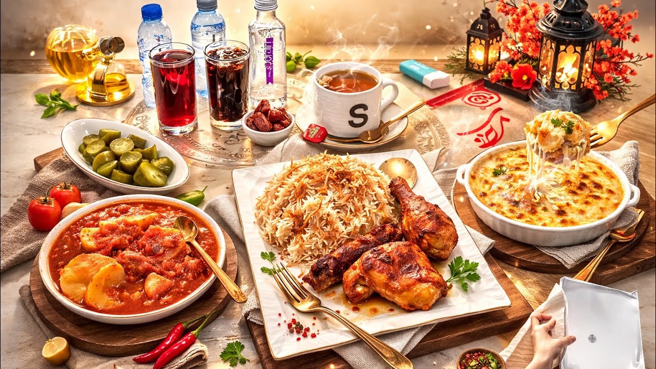سفره 13 رمضان🤎🌙🌒 وآخيرا حققتلكم مطلبكم👏😂 وسر تلميع الالمونيوم بكل سهوله👏👏