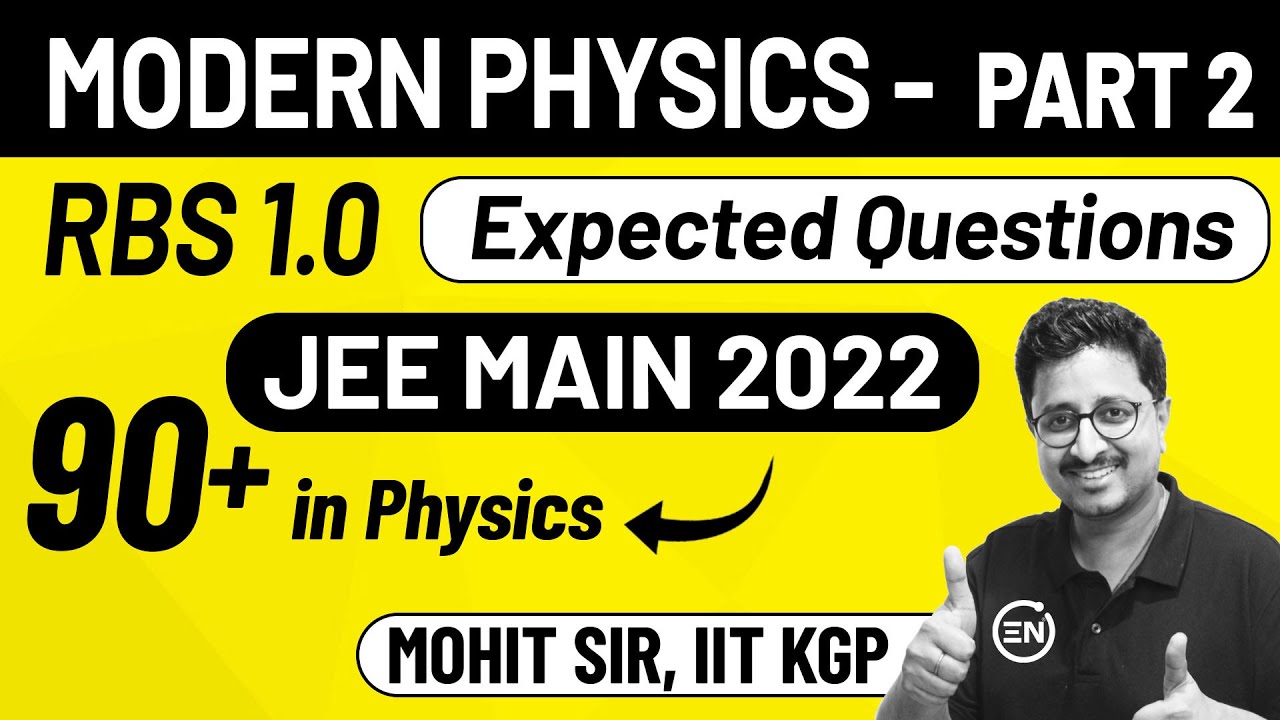 JEE 2026 - Modern Physics | Rank Booster Series 1.0 | Graphical PYQs | 90+ Physics | Mohit Sir