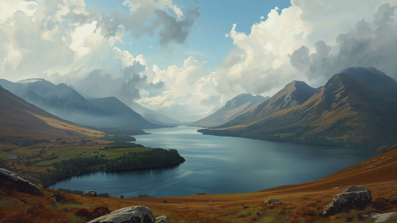 Relaxing and cozy Scottish Highlands inspired background music for study, relaxation and cozy vibes