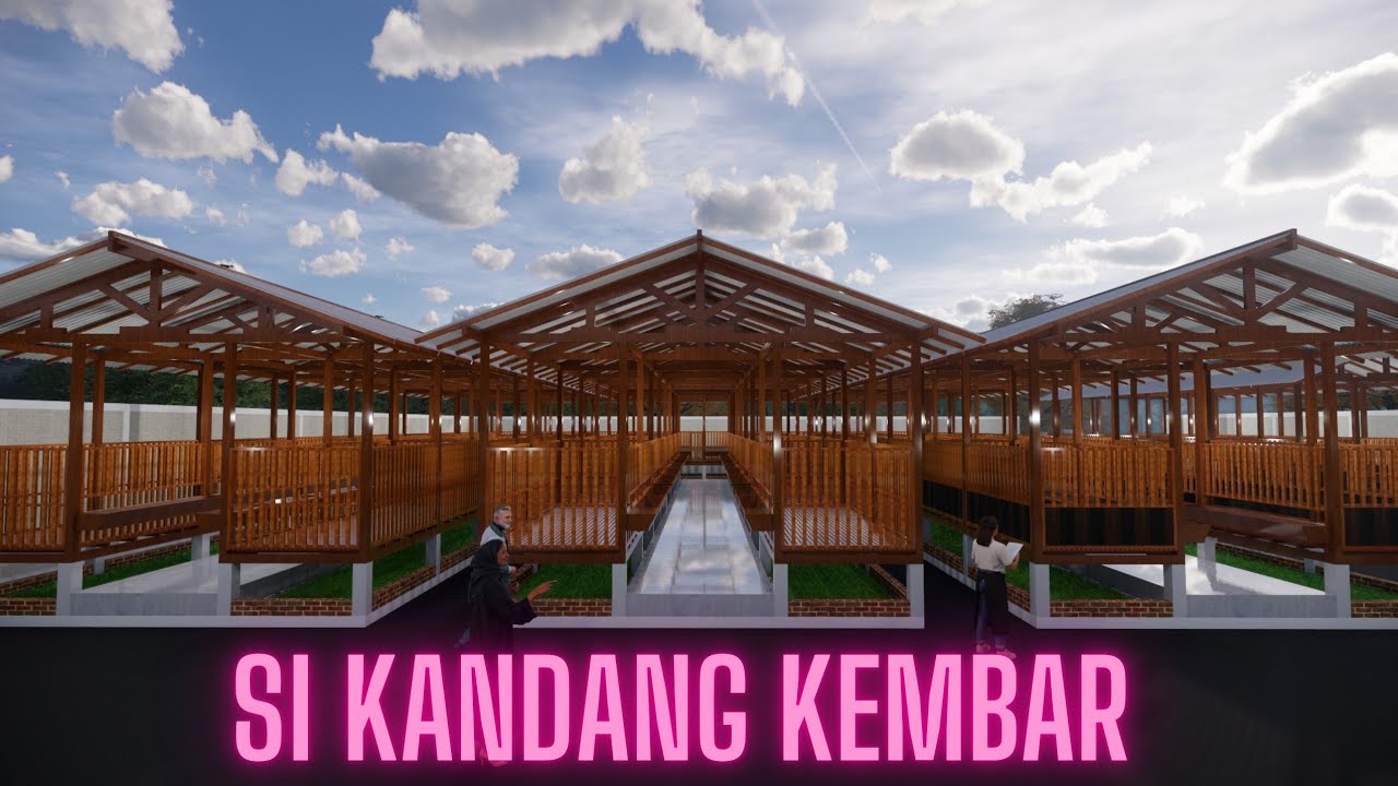 Design 3D Kandang Kambing Sistem Koloni ! Ukuran 32 x 35 !