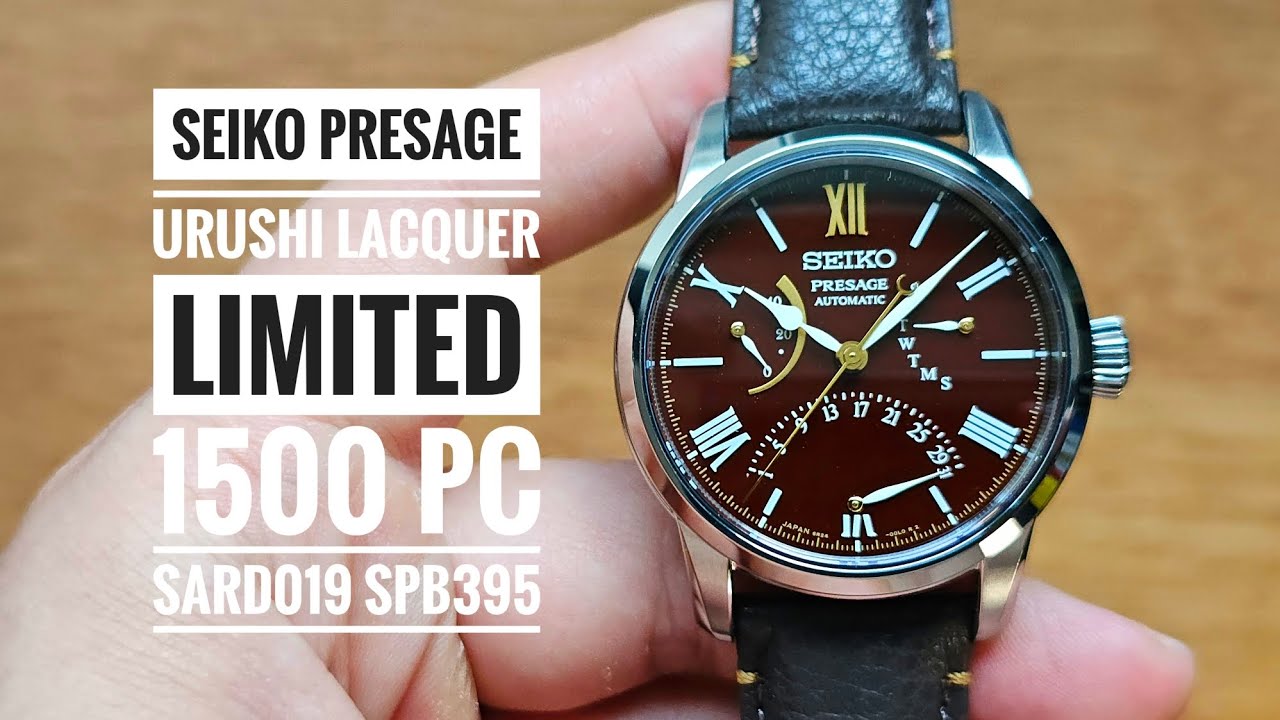 Seiko Presage Automatic Urushi Lacquer Dial Limited Edition 1500 Pc SARD019 SPB395