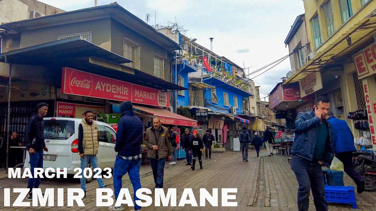 Basmane Area in Izmır: Do Most of the Refugees in Izmir Live Here? | Walking Tour Turkey 4K 60fps
