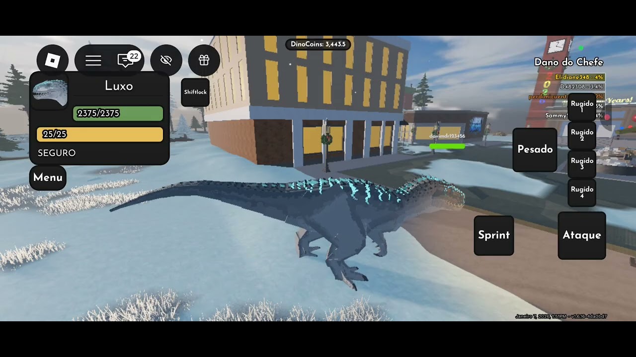 Jogando com a indominus Rex não foi nada fácil 