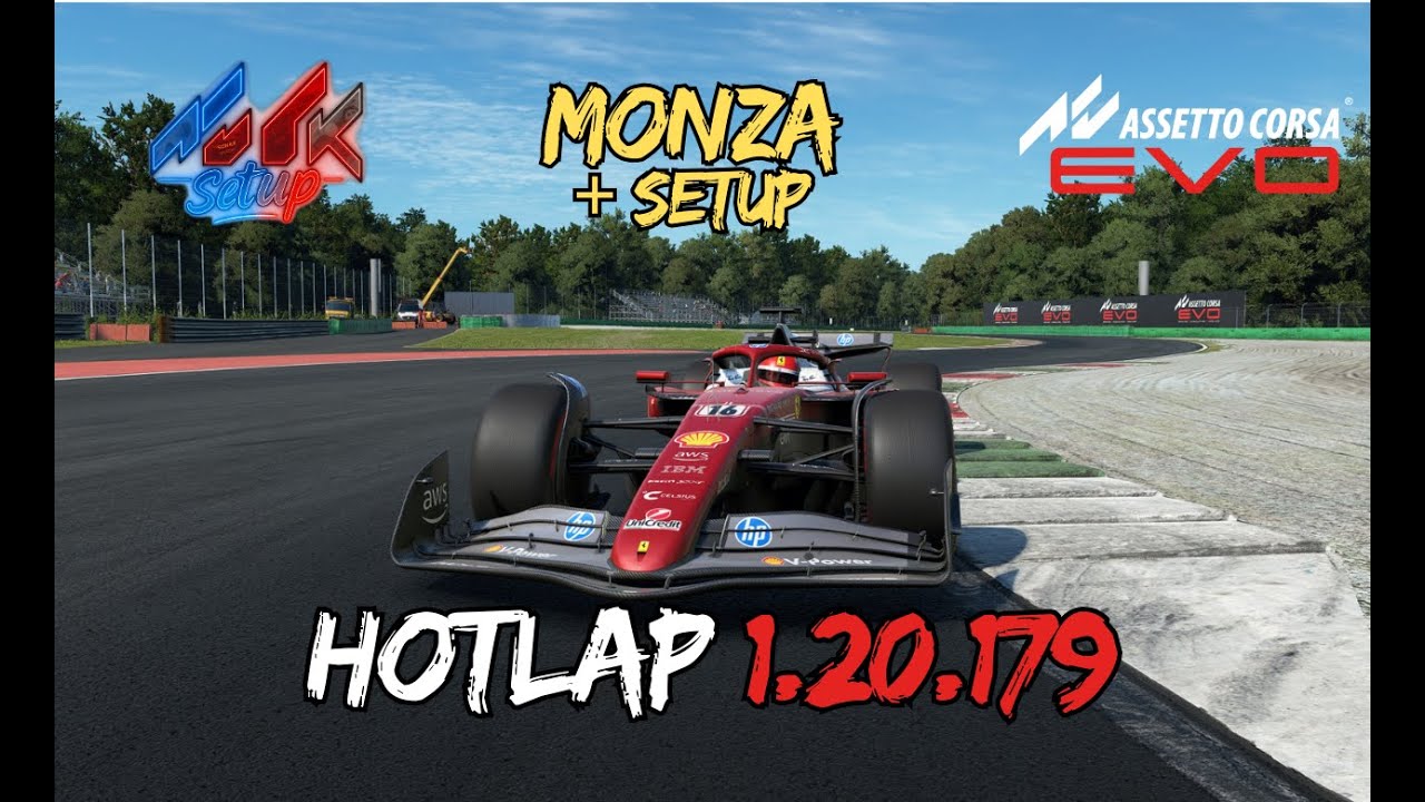 Hotlap AC EVO 0.4.1 - Ferrari SF-25 Kunos Monza 1.20.179 + Setup