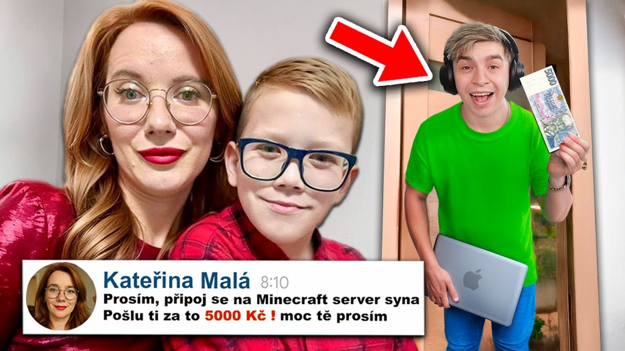 MÁMA Fanouška mi POSLALA 5000 Kč abych se připojil na server jejího SYNA... (a bylo to hrozný..)