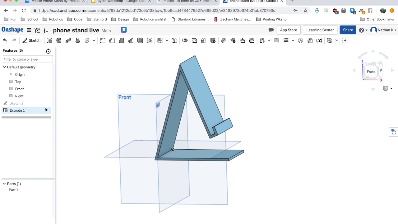 Designing a Phone Stand in OnShape