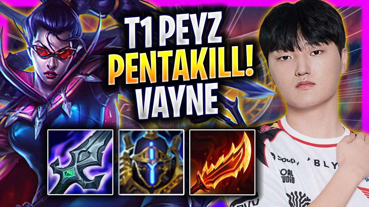 PEYZ GETS PENTAKILL WITH VAYNE! - T1 Peyz Plays Vayne ADC vs Ezreal! | Season 2026
