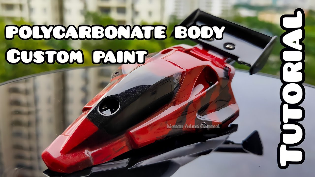 How To Custom Paint Polycarbonate Body Tamiya Mini 4WD (Using cheap spray can!)