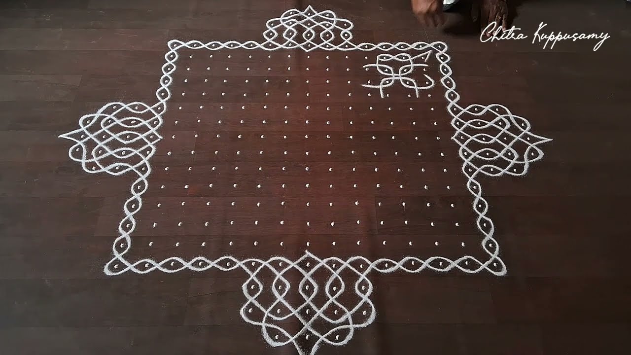 Sikku Kolam designs with dots | Chikku Kolangal