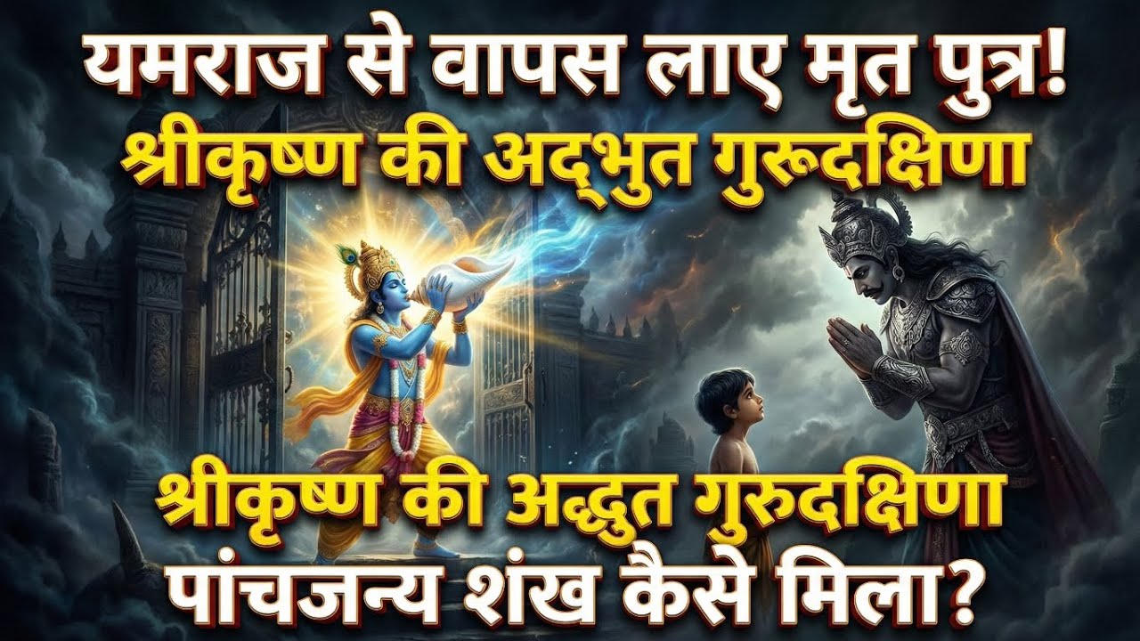 श्रीकृष्ण की गुरुदक्षिणा: यमलोक से वापस लाए गुरु का मृत पुत्र! @GauriRelatoLab 