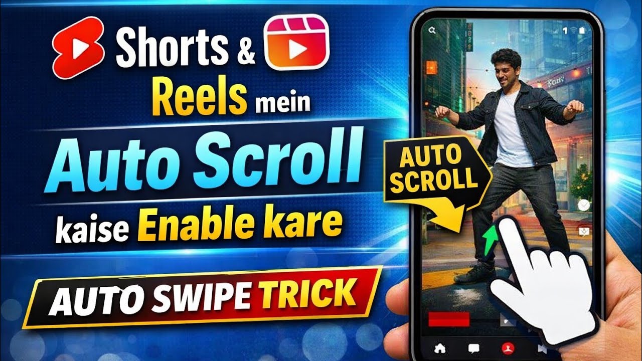 Auto Scroll set in youtube shorts & reels (2026) Shorts & Reels mein Auto Scroll kaise Enable kare