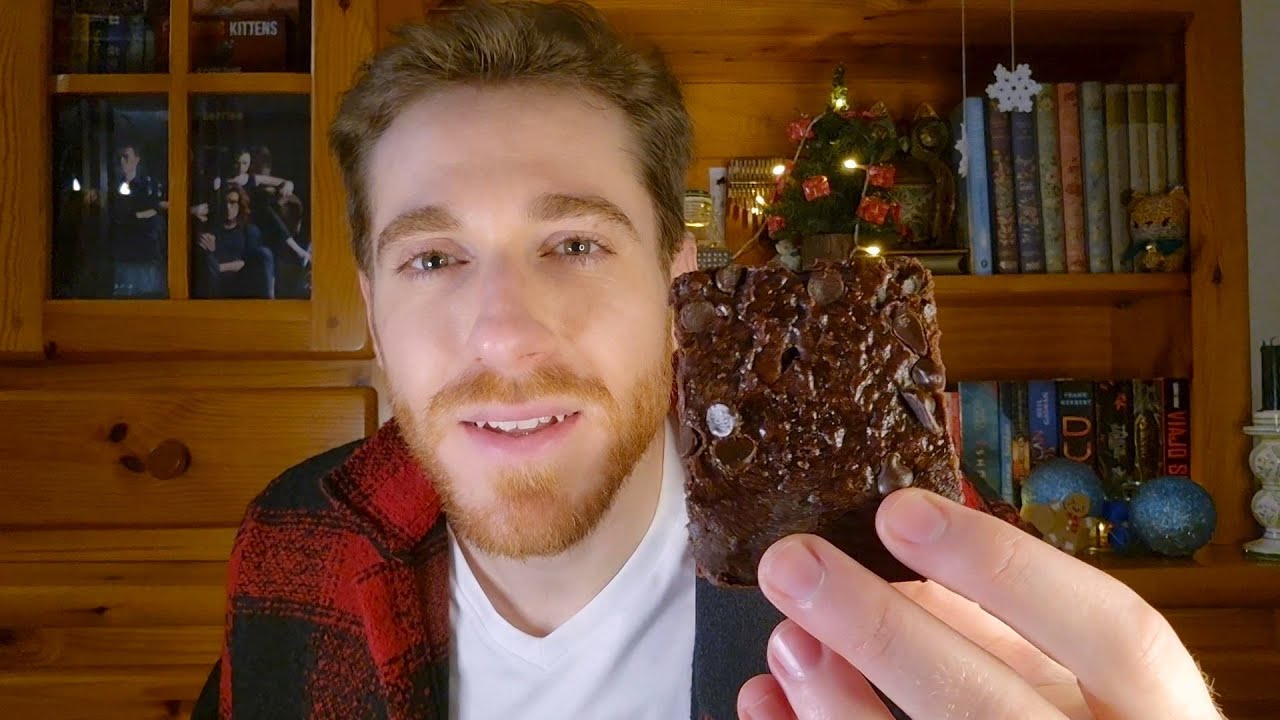 [ASMR] Brownie de chocolate 🍫 & cacao calentito ☕| Susurros, eating sounds