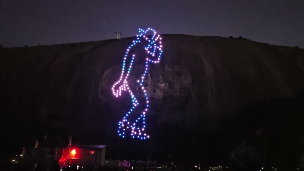 Stone mountain laser show / drone show and fireworks. #juneteenth 2025