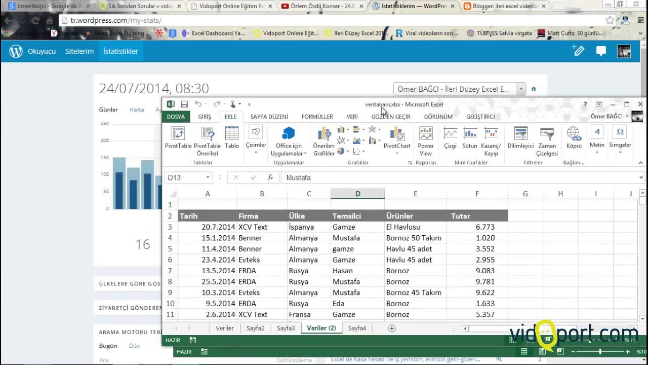  Excel'de Çalışma Sayfası Kopyalama ve Taşımak 
