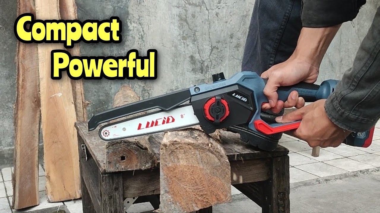 Irit Daya gini kok bisa powerful ya?? Lucid LS-08 Chainsaw Cordless 8 Inch Brushless