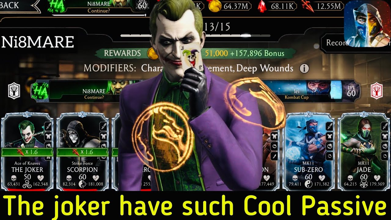 The Joker Ace of Knaves Survivor Mode Elder Tower Gameplay | MK Mobile