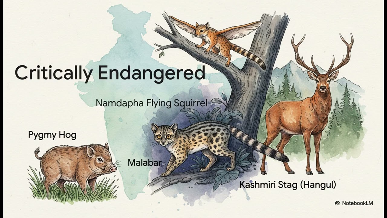 Indias Threatened Wildlife II The Red Data Book, IUCN Classification II Ecology II UPSC 2026 II IAS