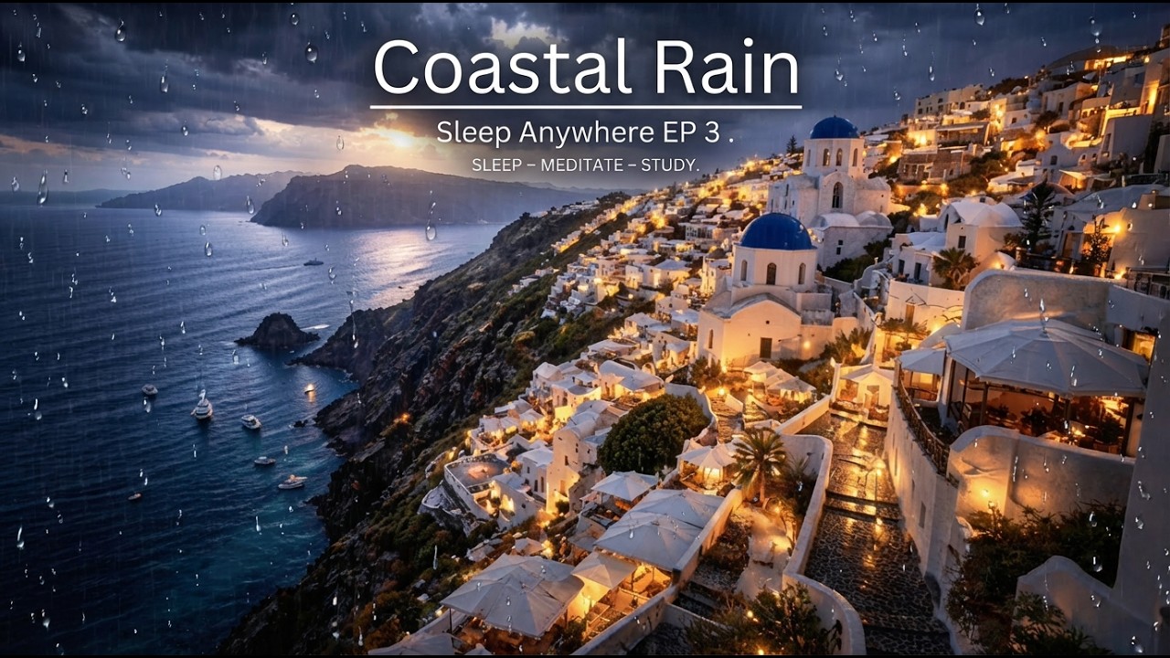 Deep Sleep with Gentle Rain Sounds | Greece Rain ASMR for Insomnia- Sleep Anywhere EP 3