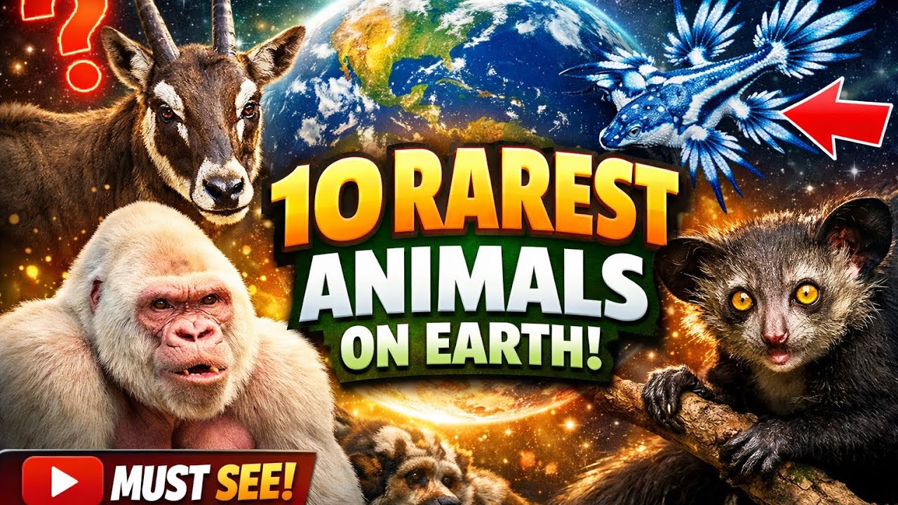 Top 10 Rarest Animals in the World | Caught on Camera 🌍