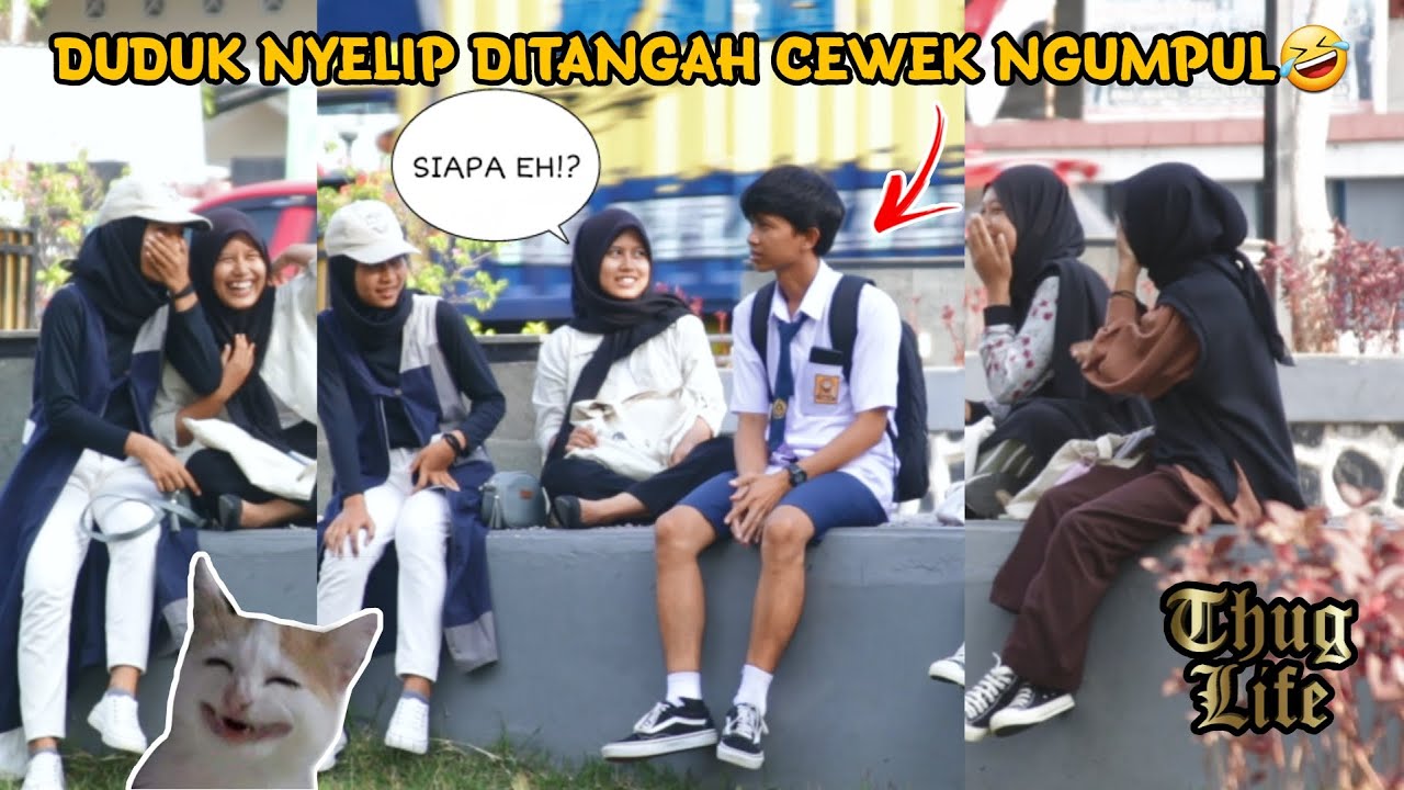 NEKAT TIBA2 DUDUK DITENGAH CEWEK NGUMPUL - Part15