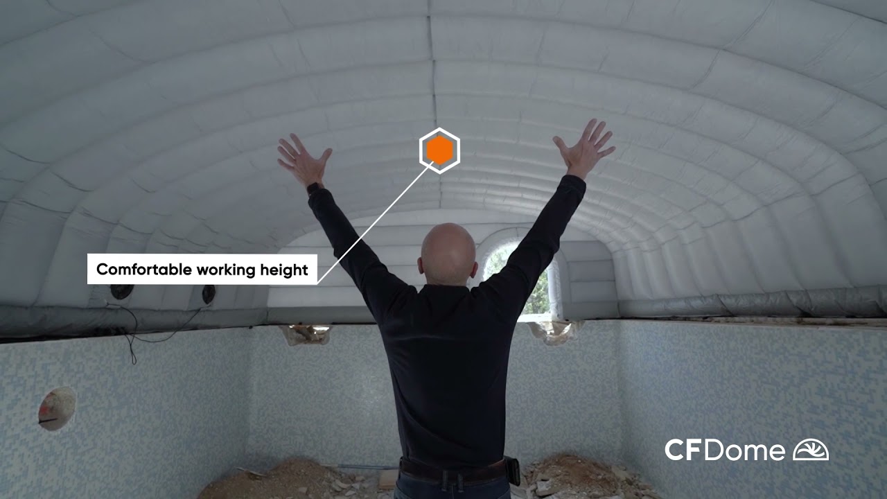 CFDOME, inflatable pool work-site dome