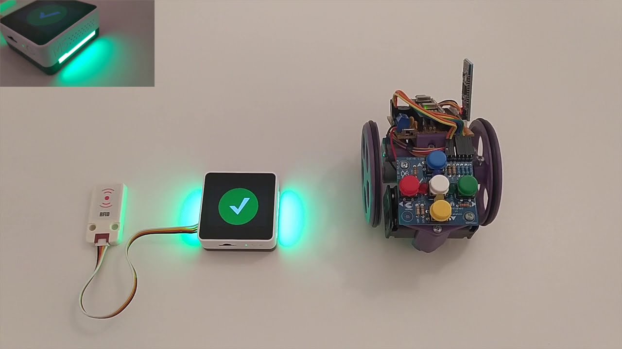 Control del escornabot por RFID mediante M5Stack Core2