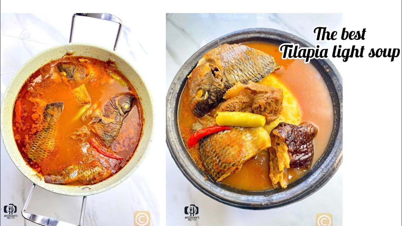 The best and tasty tilapia light soup|Ghanaian light soup