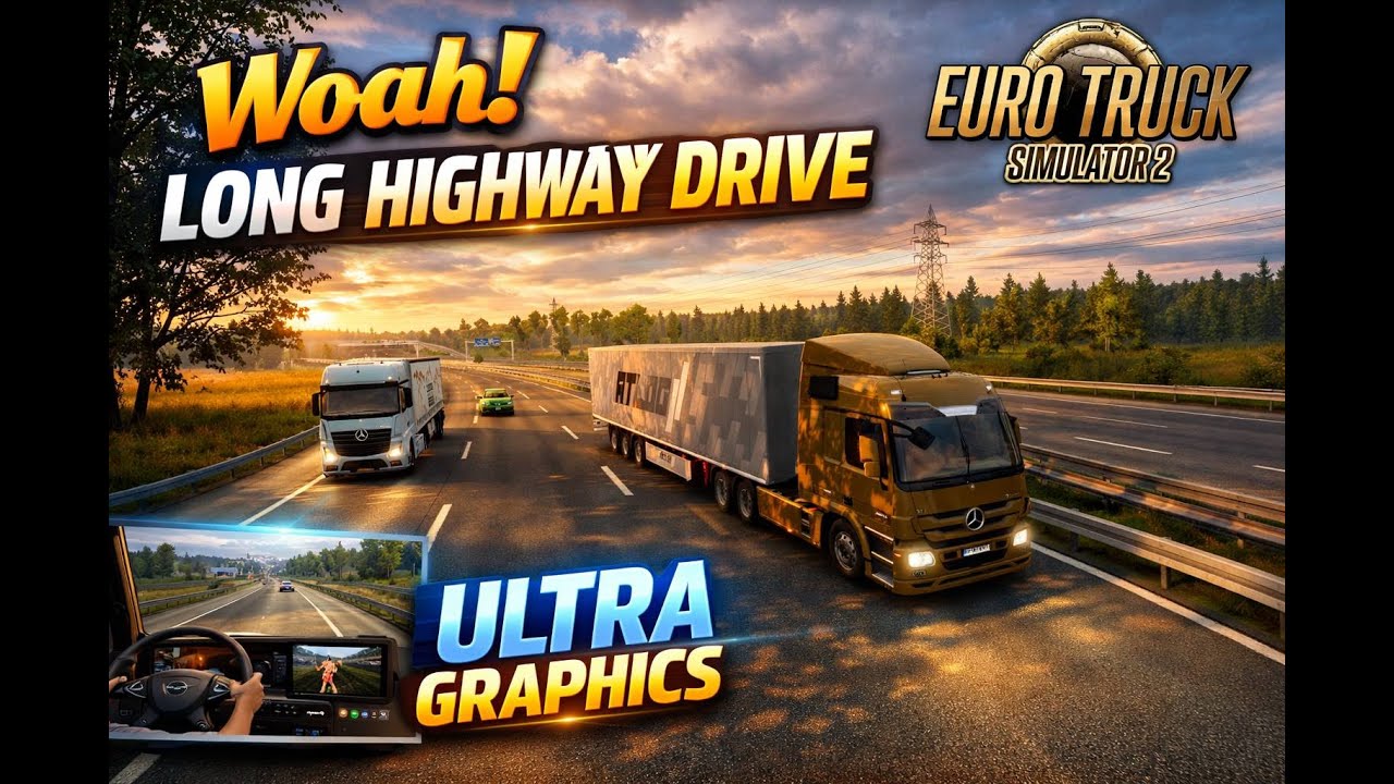 Euro Truck Simulator 2 | Relaxing Long Drive Gameplay | ETS2 Ultra Graphics