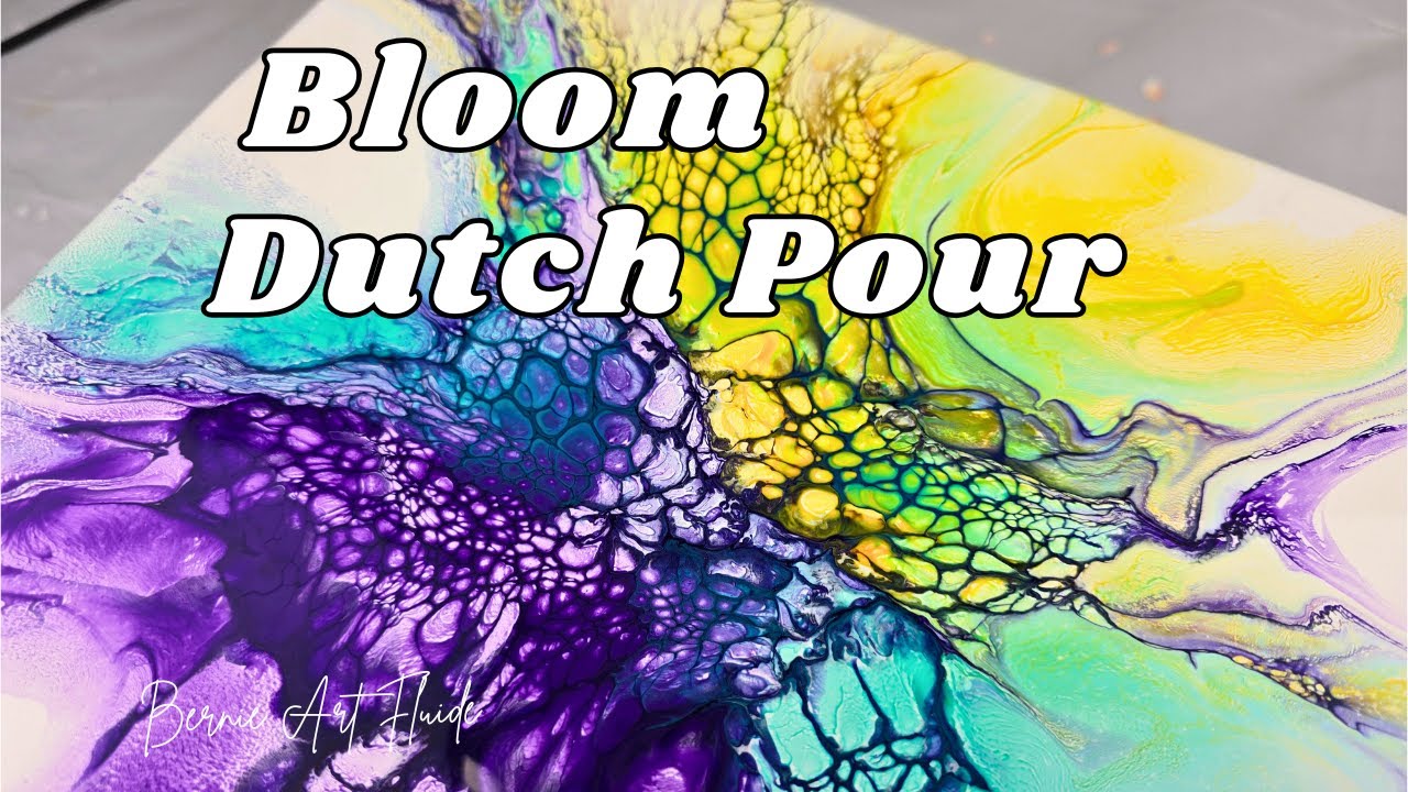 Comment réaliser un bloom au sèche cheveux, dutch pour #acryliquepouring