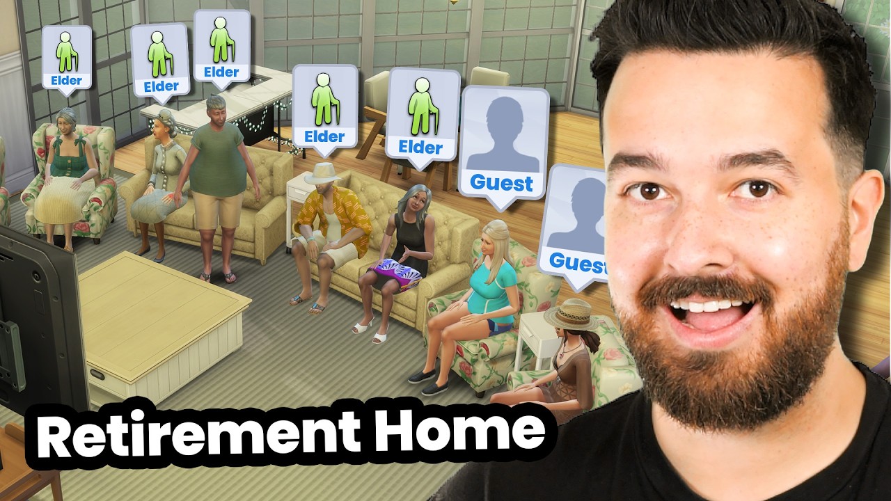 My sims moved to a senior living home!