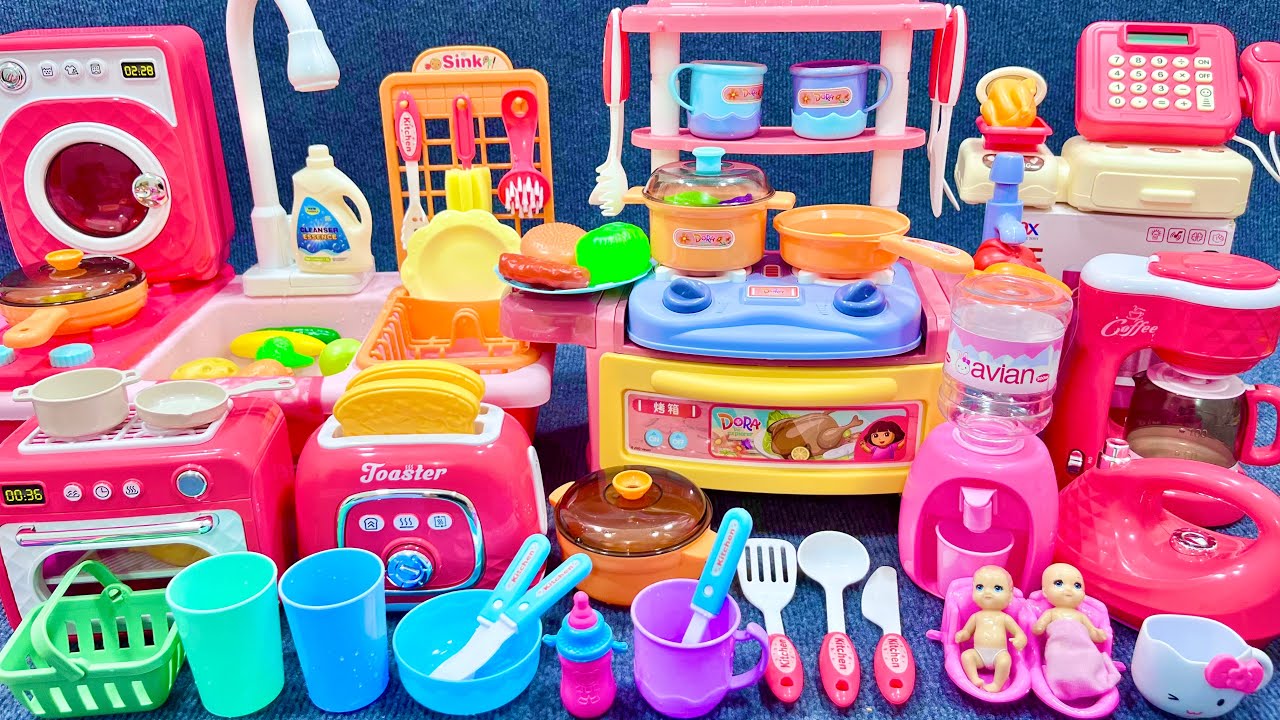 10 Minutes Satisfying with Unboxing Automatic Kitchen Appliance Playset ASMR | Review Toys