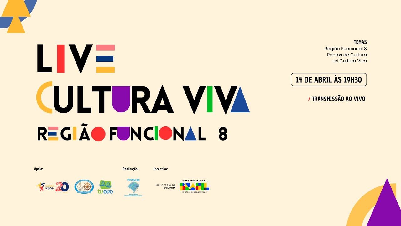 Live Cultura Viva - Região funcional 8