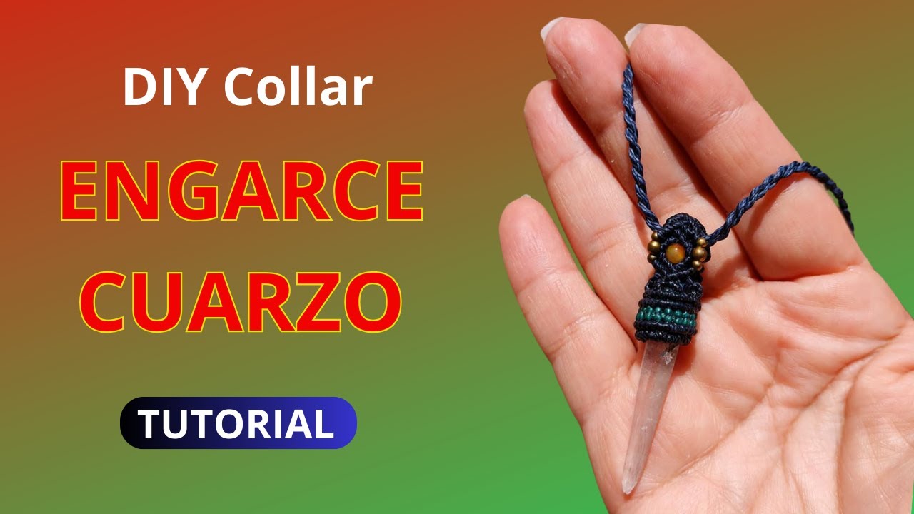 Cómo engarzar un cuarzo o una piedra en macrame paso a paso🥉