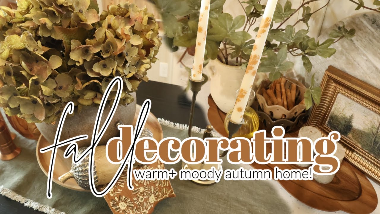 Cozy Fall Decorate With Me 2025🍂 | Warm & Moody Autumn Decorating Ideas