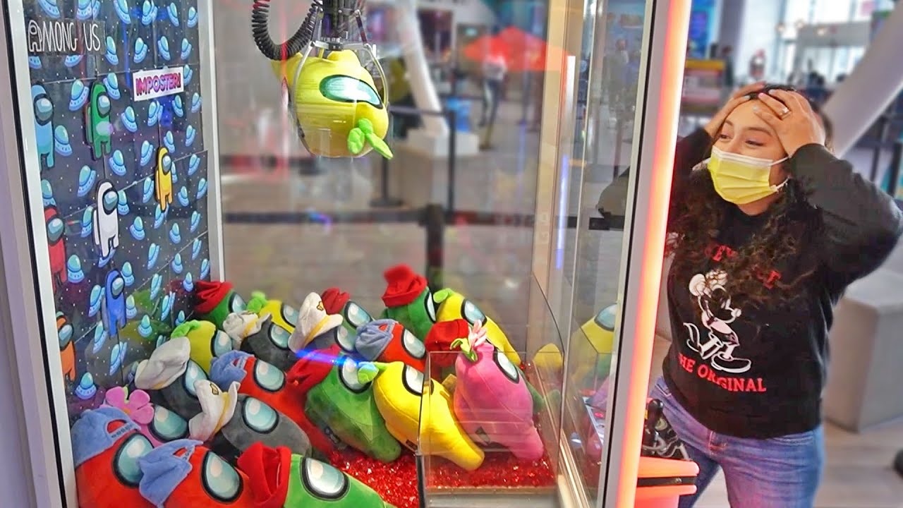 Can't believe she kept winning from the claw machines!