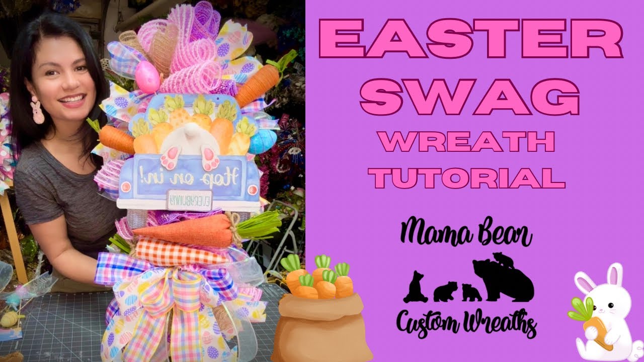 How To Make An Easter Swag Wreath | DIY Easter Swag Wreath