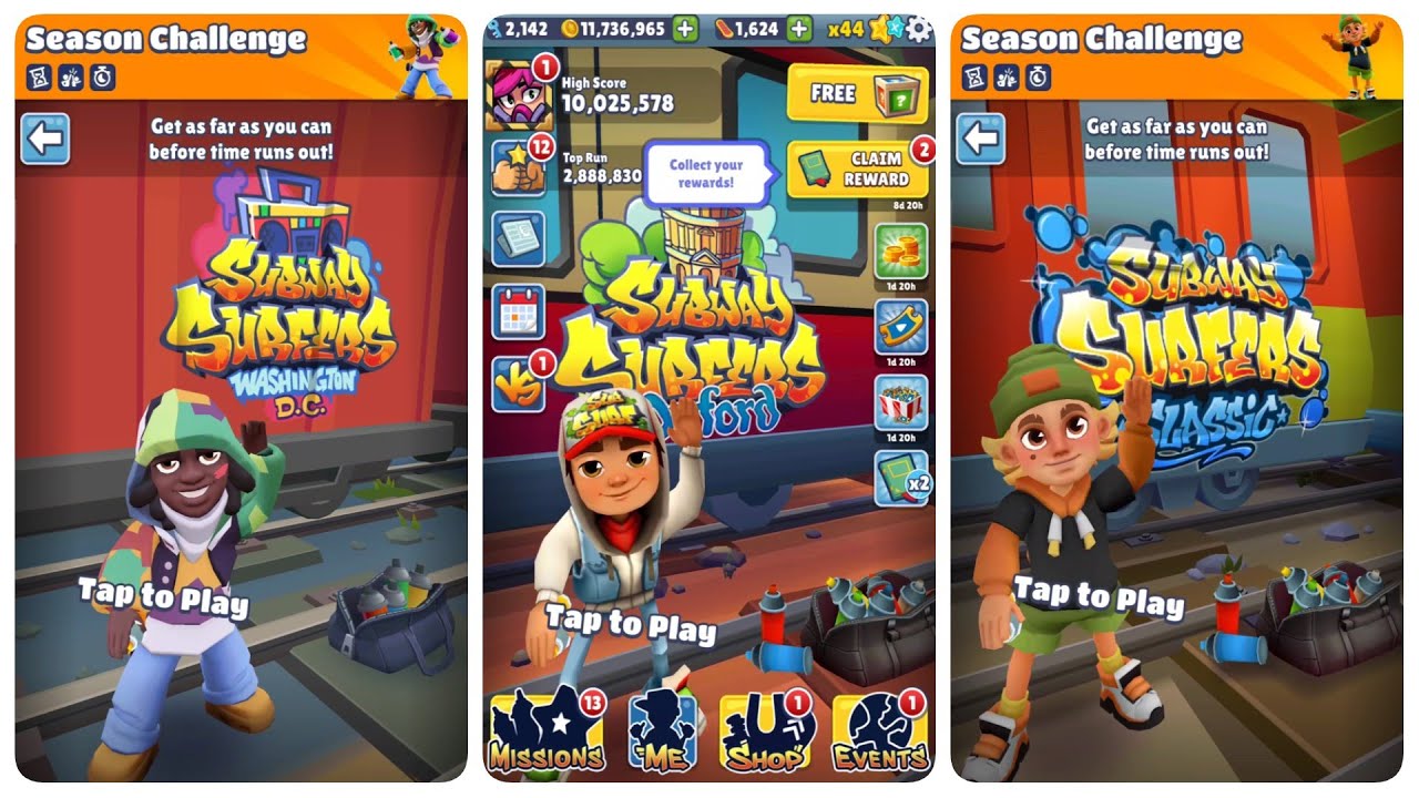 Epic Season Challenge in 3 Cities! Subway Surfers Oxford 2025 vs Classic vs Washington D. C.